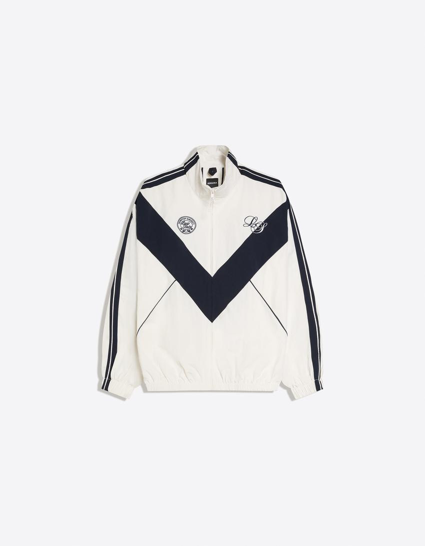 Embroidered technical jacket - Women | Bershka UK