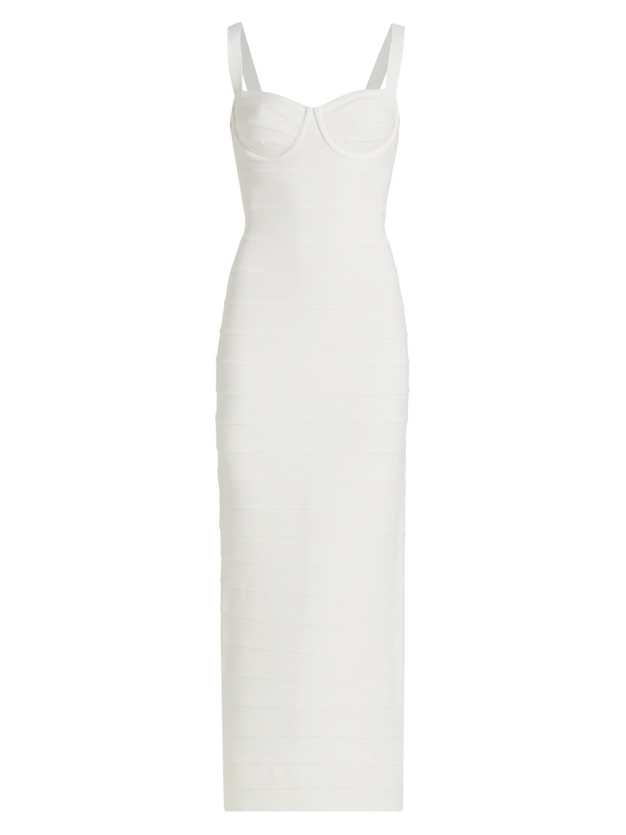Women's Muse Bandage Sweetheart Body-Con Gown - Alabaster - Size Large | Saks Fifth Avenue