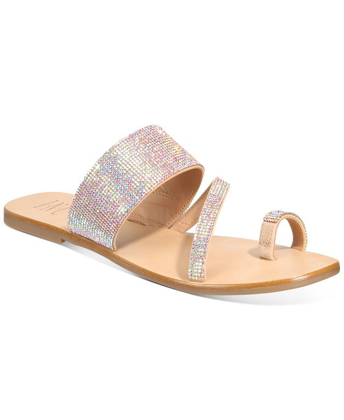 INC International Concepts Gianolo Embellished Toe-Ring Flat Sandals, Created for Macy's & Review... | Macys (US)