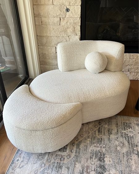 This white boucle chaise lounge chair is even prettier in person 😍 the add on ottoman is optional and opens for storage! 

Home decor, white chair, storage ottoman, accent chair, primary bedroom decor, boucle chair, area rug, living room rug, bedroom rug, Walmart home, Walmart finds, Christine Andrew, Andrew home 

#LTKStyleTip #LTKHome #LTKSeasonal