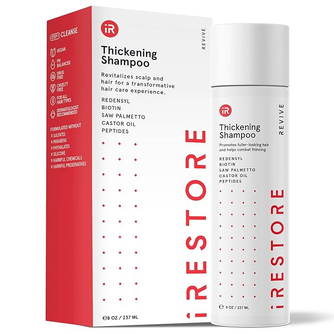 iRestore Anti Hair Loss and Thinning Shampoo - Biotin Formula for Hair Growth, Thickening and Vol... | Amazon (US)