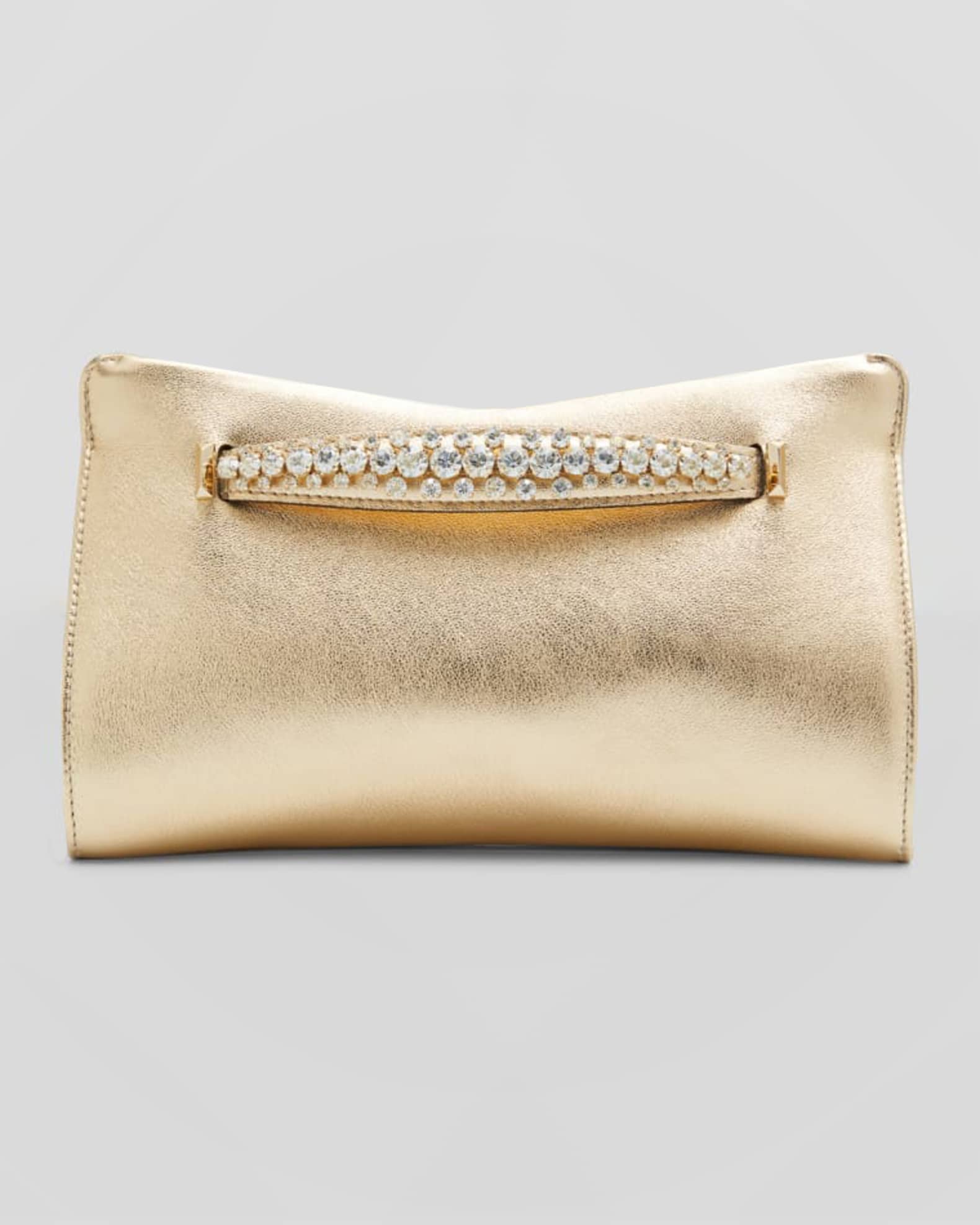 Venus Crystal Metallic Clutch Bag | Neiman Marcus