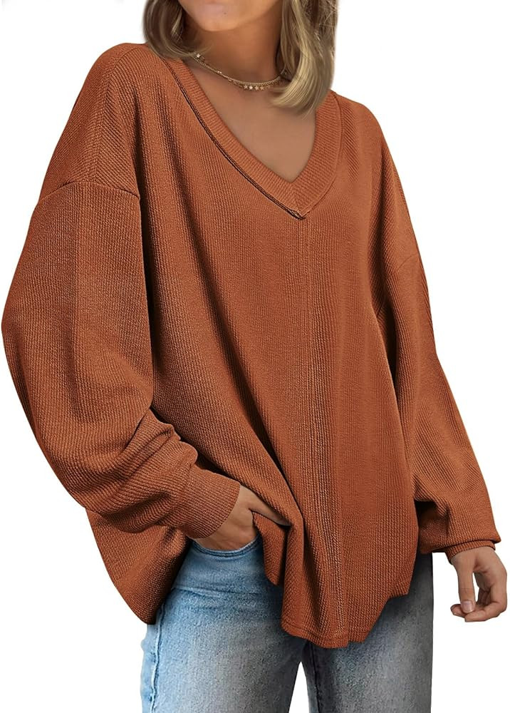 Trendy Queen Womens Oversized Sweatshirts Sweaters Casual Pullover Loose Long Sleeve Tops Shirts ... | Amazon (US)