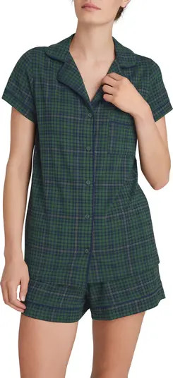 Women's Tri-Blend Sleep Short Sleeve Top & Short Pajamas | Nordstrom