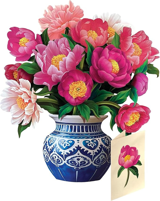 Amazon.com : Freshcut Paper Peony Paradise 13 Inch Life-Sized 3D Pop Up Card – Birthday, Mother... | Amazon (US)