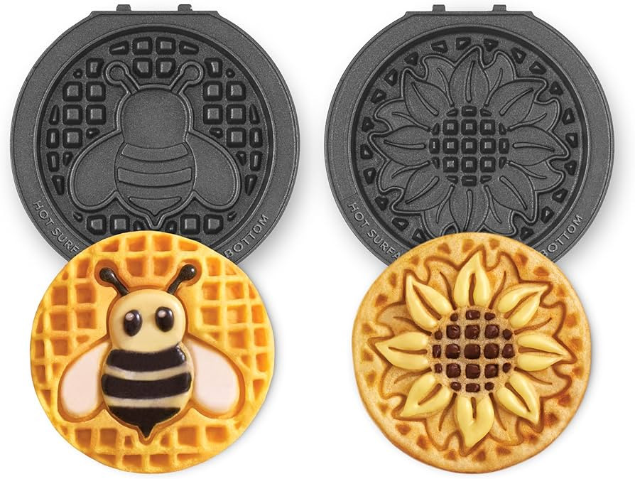 DASH Multimaker Mini System Two 4” Nonstick Removable Waffle Plates Set (Sunflower & Bee) - 2Pc... | Amazon (US)