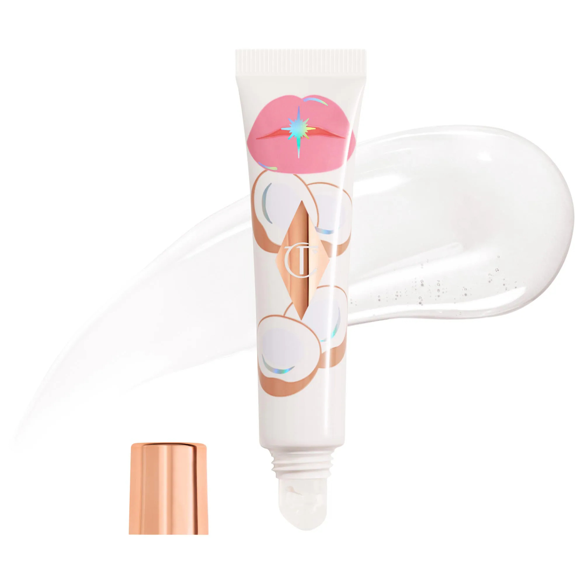 Charlotte Tilbury Unreal Lips Healthy Glow Nectar Lip Oil with Hyaluronic Acid and Vitamin E Juicylicious Coconut Water 0.47 oz/14 mL | Sephora (US)
