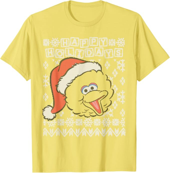 Sesame Street Big Bird Ugly Christmas T-Shirt | Amazon (US)