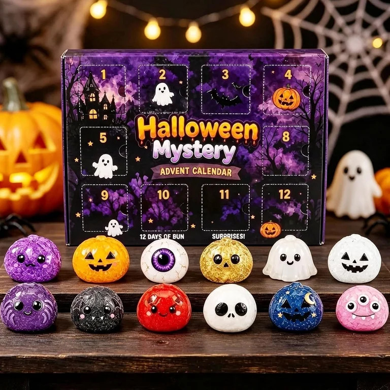 Guvpev Halloween Mystery Advent Calendar 2026, 12 Days Spooky Ghost Dumpling Countdown Blind Box ... | Walmart (US)