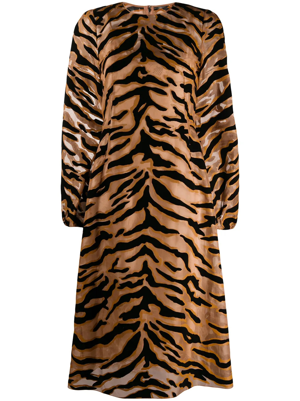 tiger print sheer dress | Farfetch Global