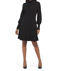 Long Sleeve Cowl Neck A-Line Sweater Dress | Marshalls