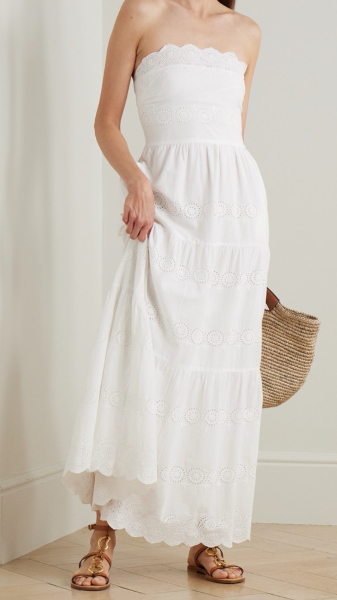 MELISSA ODABASH
Sophie strapless scalloped broderie anglaise cotton midi 🤍🤍

#LTKSeasonal #LTKWedding #LTKStyleTip