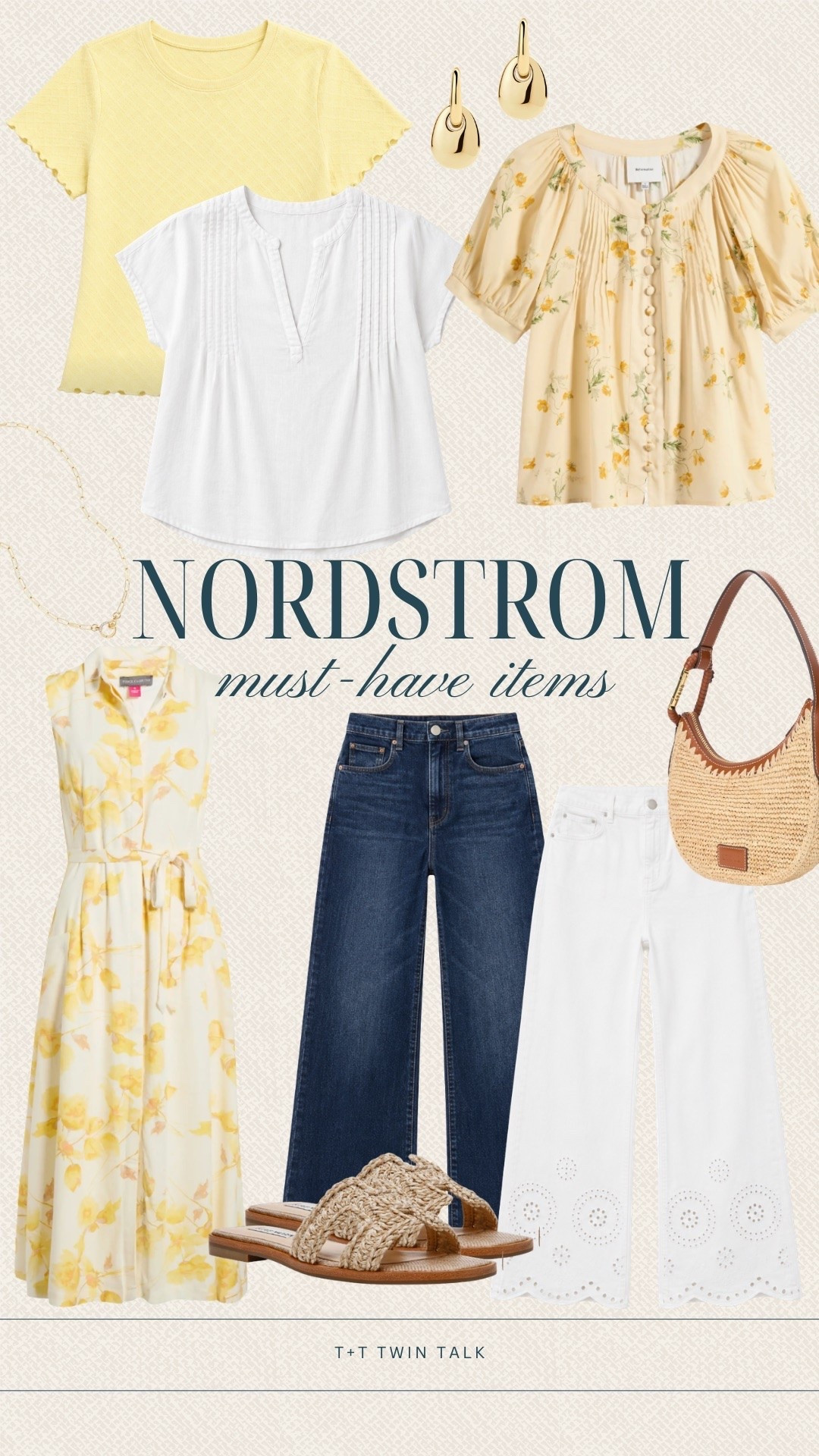 If you’re browsing Nordstrom for must-have items, these picks bring in such a good mix of soft yellows, crisp whites, and classic denim. Easy tops, a great dress, and accessories like these are the kind of pieces that work with so much of what you already own. Pieces like these make summer dressing feel simple.

#LTKOver40 #LTKMidsize #LTKSeasonal