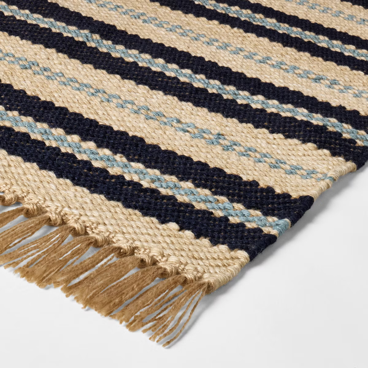 Striped Twill Accent Rug Blue/Tan - Threshold™ designed with Studio McGee | Target