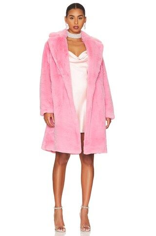 Apparis Imani Faux Fur Coat in Lolly Pink from Revolve.com | Revolve Clothing (Global)