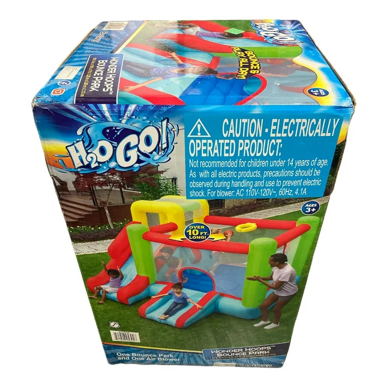 Wonder Hoops 10' Inflatable Bounce House Park with Basketball and Slide | Walmart (US)