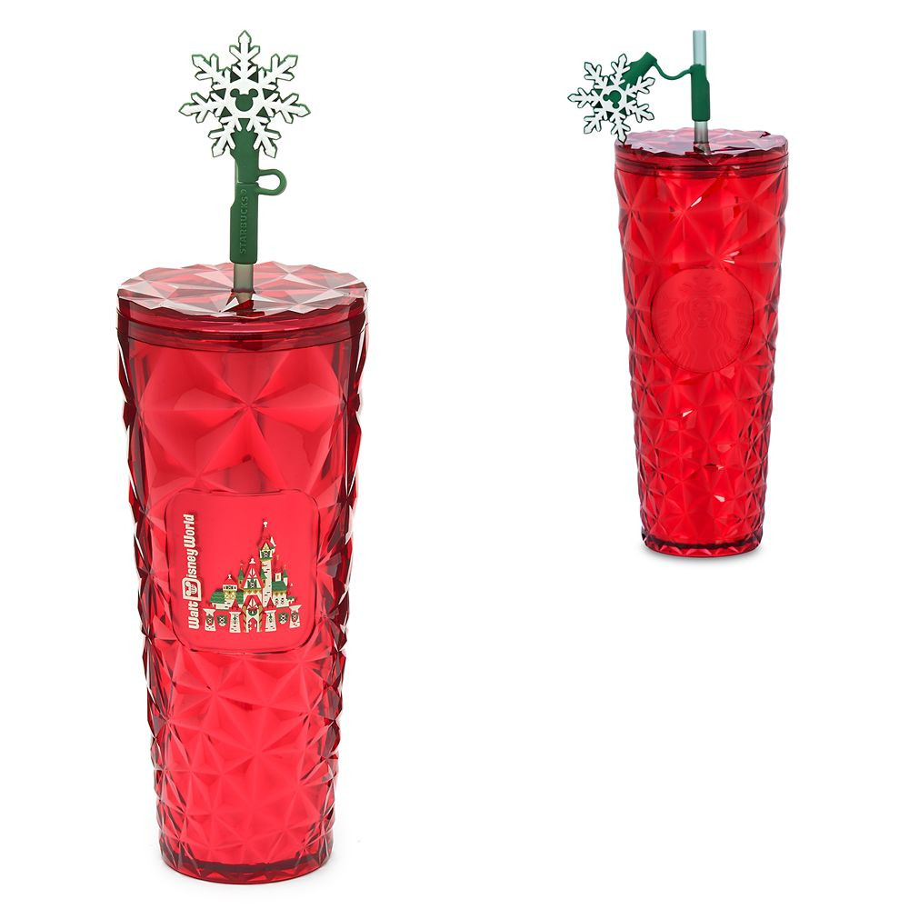 Walt Disney World Holiday Starbucks Bling Tumbler – Red | Disney Store | Disney Store