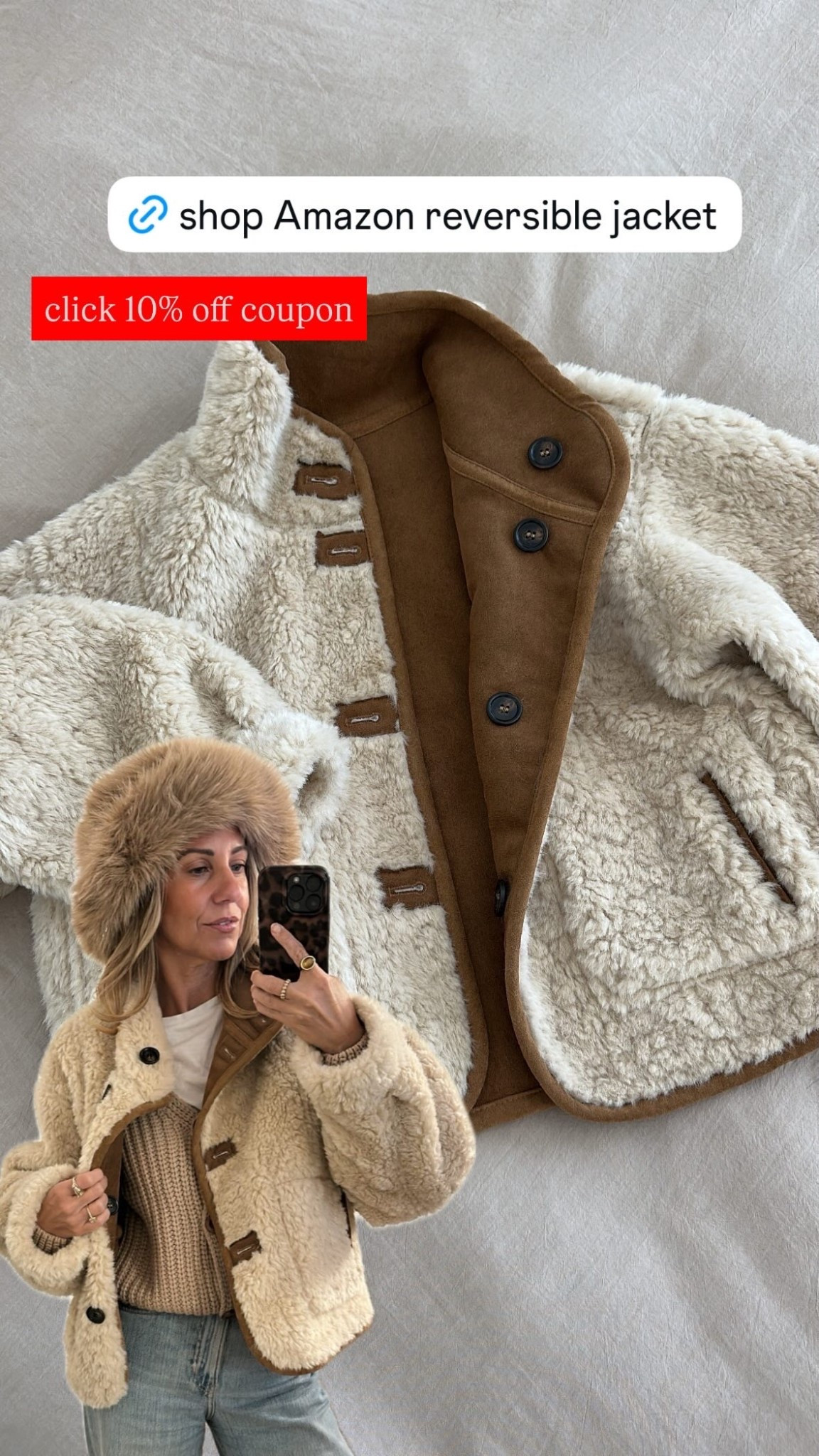 Amazon reversible jacket 10% off
Wearing size xs


#LTKSaleAlert #LTKFindsUnder100 #LTKFindsUnder50