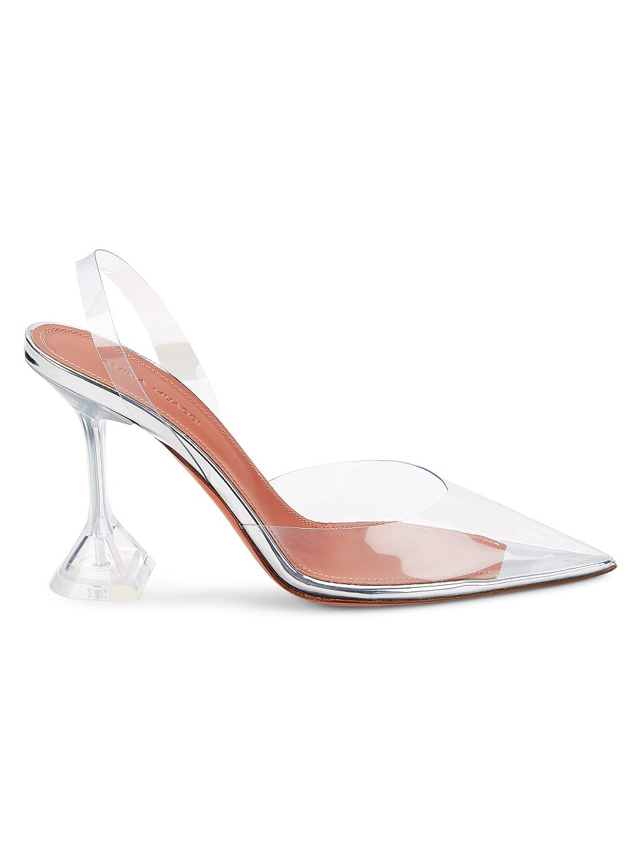 Amina Muaddi Women's Holli Transparent Pumps - Clear - Size 35.5 (5.5) | Saks Fifth Avenue OFF 5TH