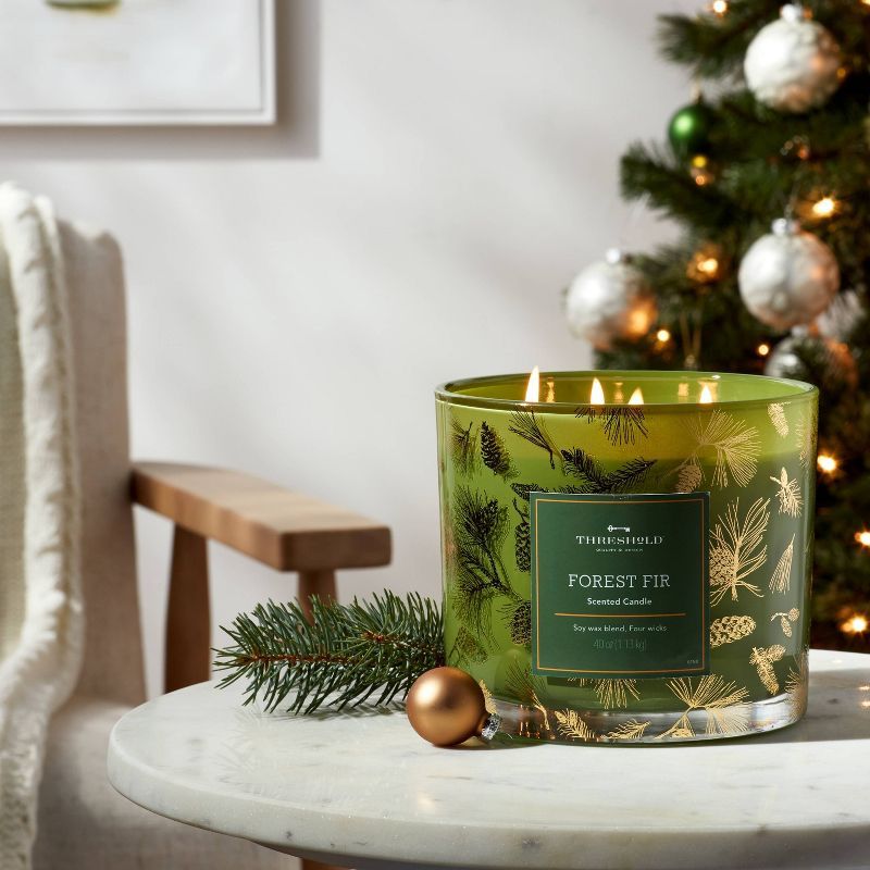 Holiday Forest Fir Glass Jar Candle Green - Threshold™ | Target