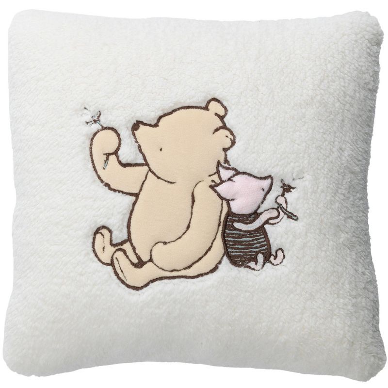 Lambs & Ivy Storytime Pooh Soft Sherpa Nursery Throw Pillow - Cream | Target