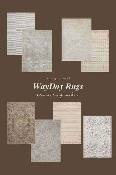WayDay rugs on sale! These pretty neutral rugs would work well together in the same room/space. 

#LTKhome #LTKsalealert