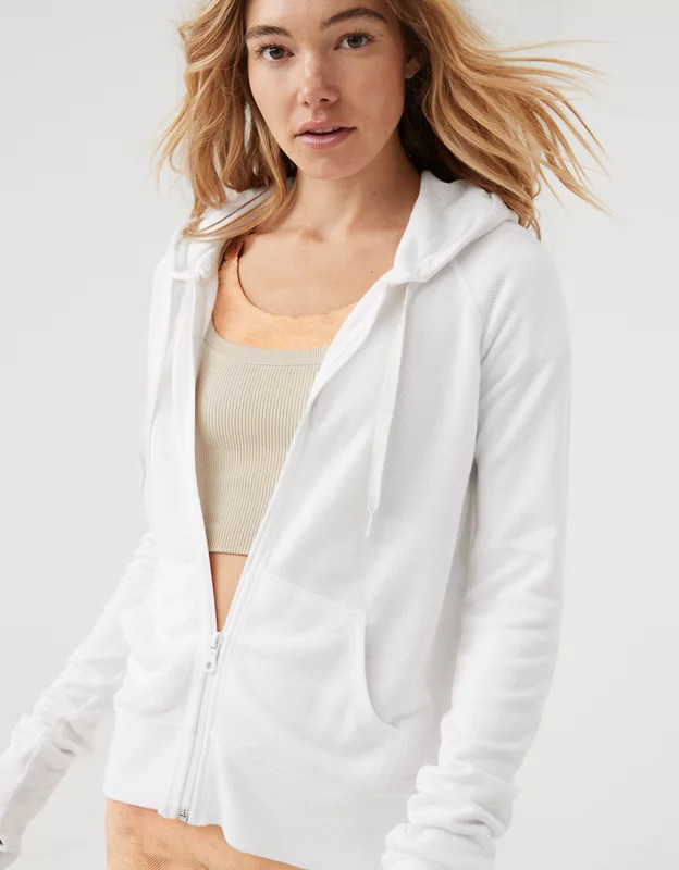 OFFLINE By Aerie Terry Full Zip Sweatshirt | Aerie