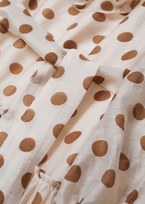 Polka-dot dress with ruffles -  Women | Mango USA | MANGO (US)