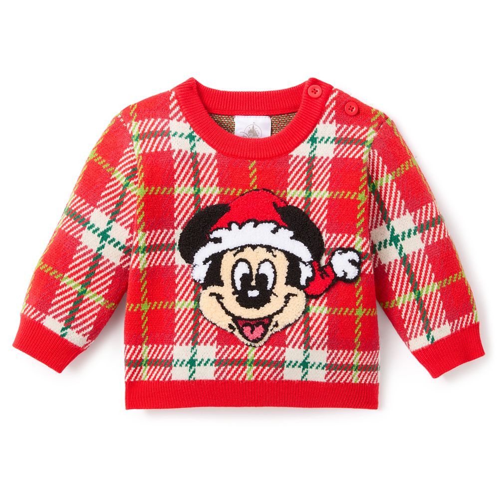 Mickey Mouse Holiday Plaid Sweater for Baby | Disney Store