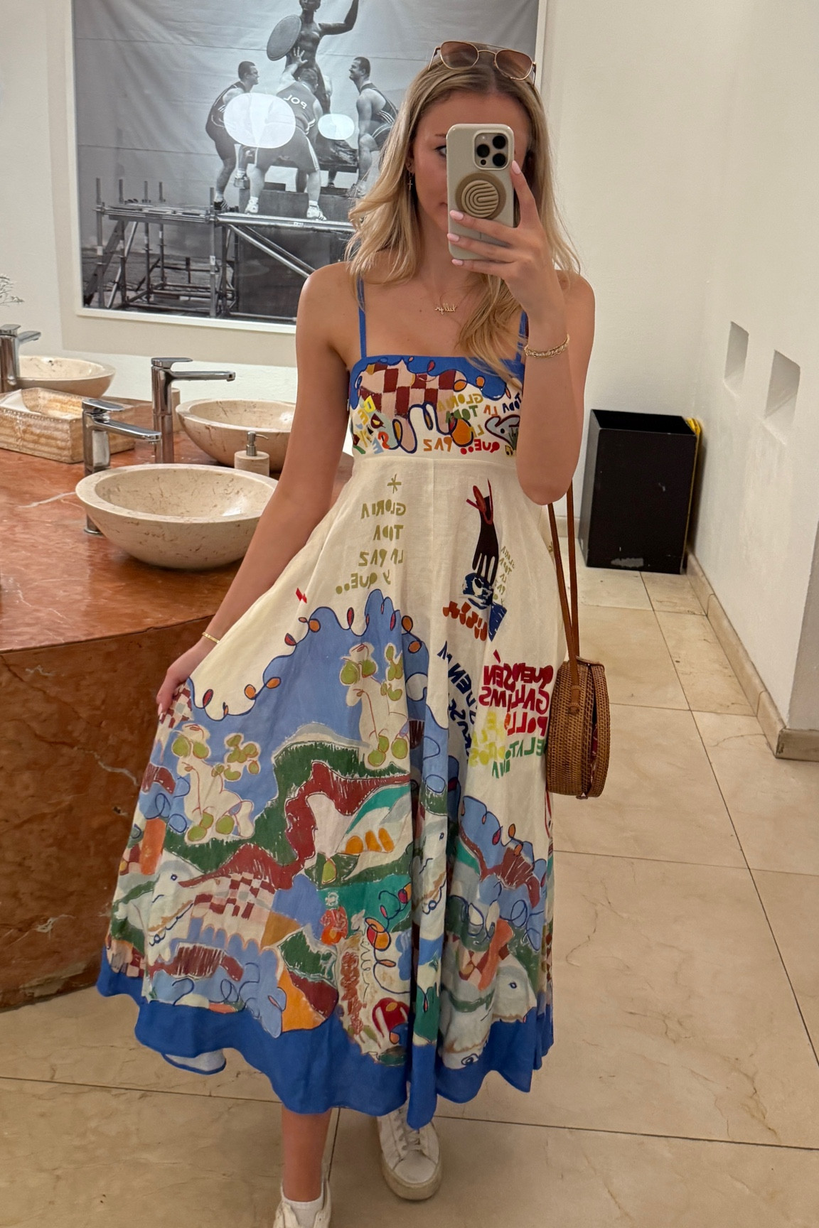 printed maxi sundress for mexico city 