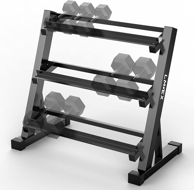 JX FITNESS Dumbbell Rack Stand Weight Rack for Dumbbells Home Gym Storage 3 Tier Holder 1100Lbs(R... | Amazon (US)