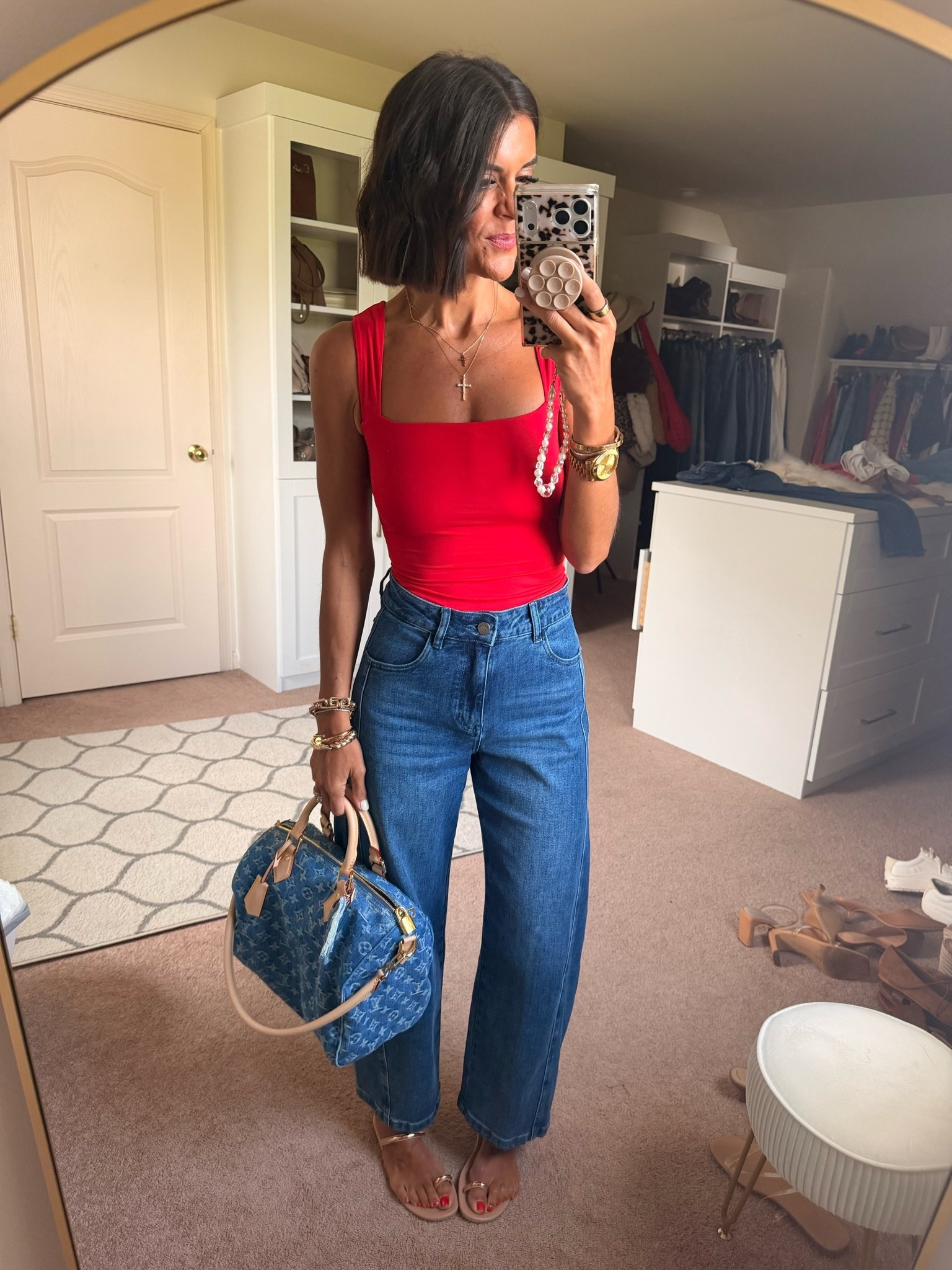 Size small in tank, size 0 in jeans

#LTKdayinmylife #LTKgrwm #LTKootd