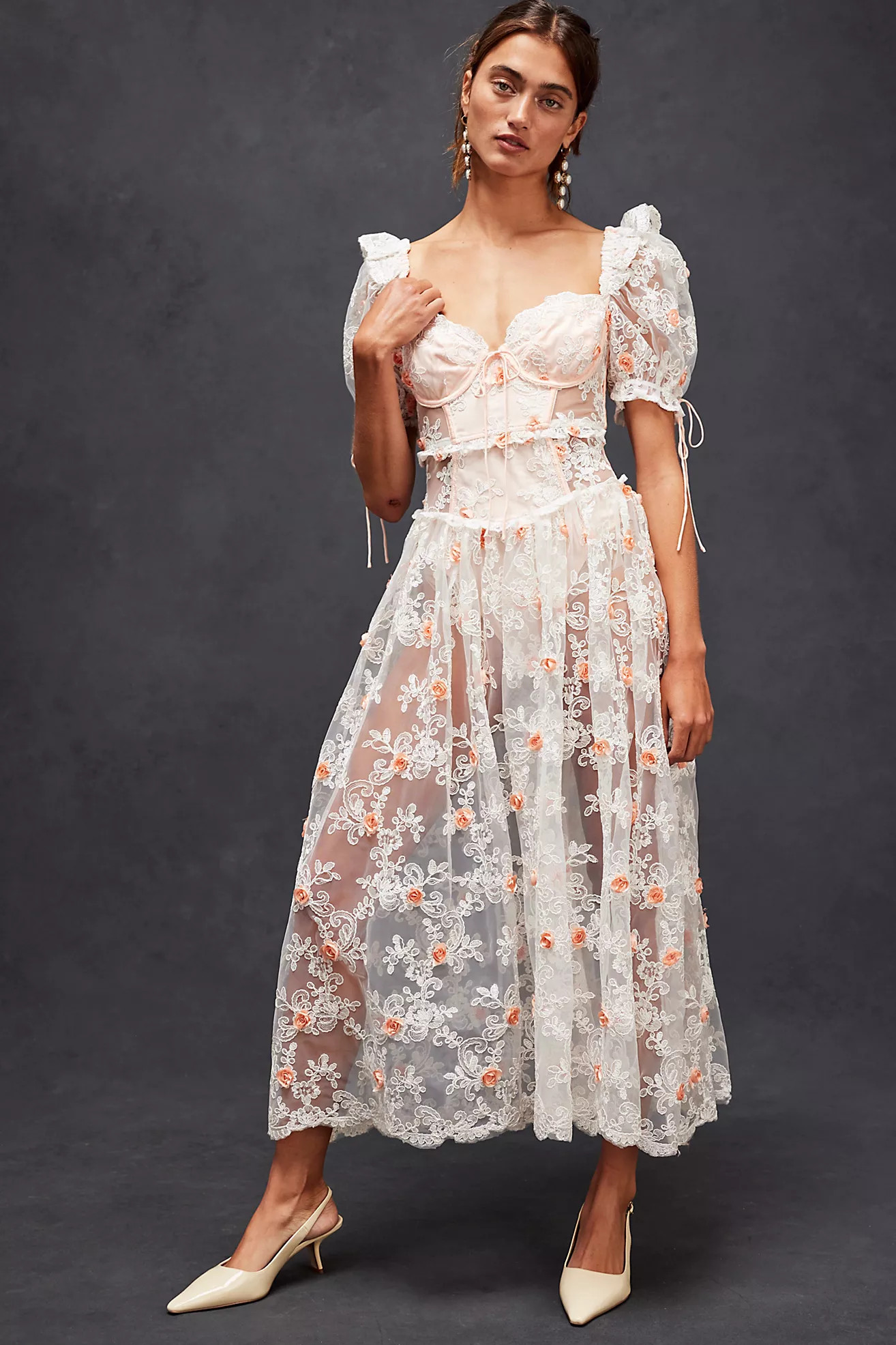 For Love & Lemons Tessa Midi Dress | Free People (Global - UK&FR Excluded)