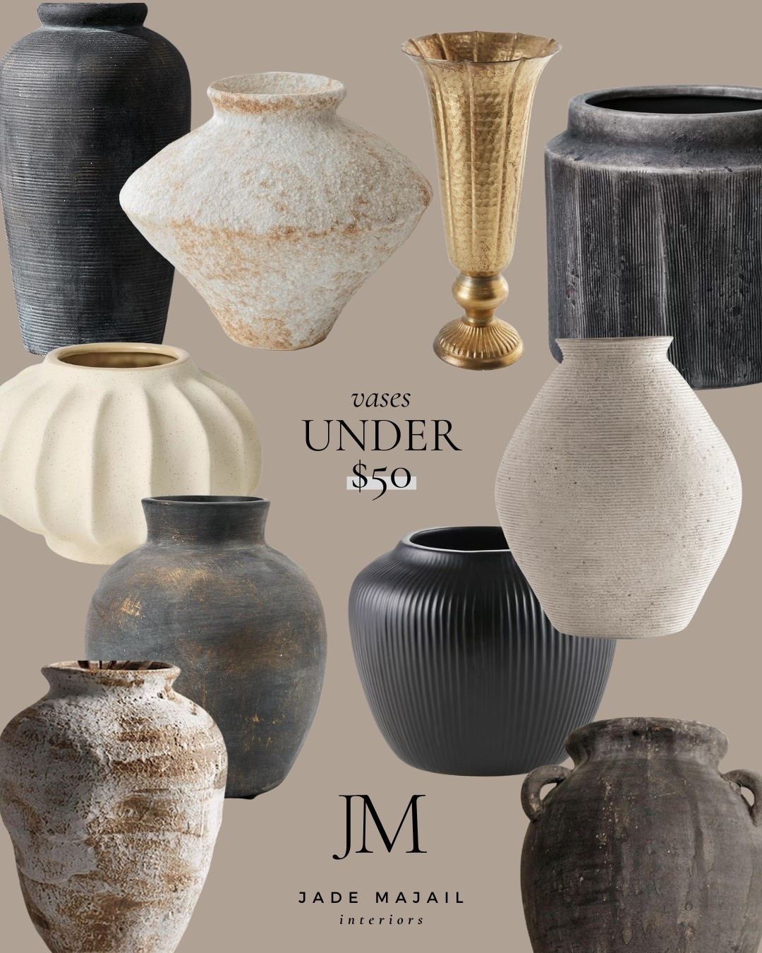 Here's my top 10 favorite vases all under $50! Most of them are well below $50!!! 🤩👏🏼

Ceramic vase, antique vase, rustic vase, home decor, living room, entry way, farmhouse vase

#LTKHome