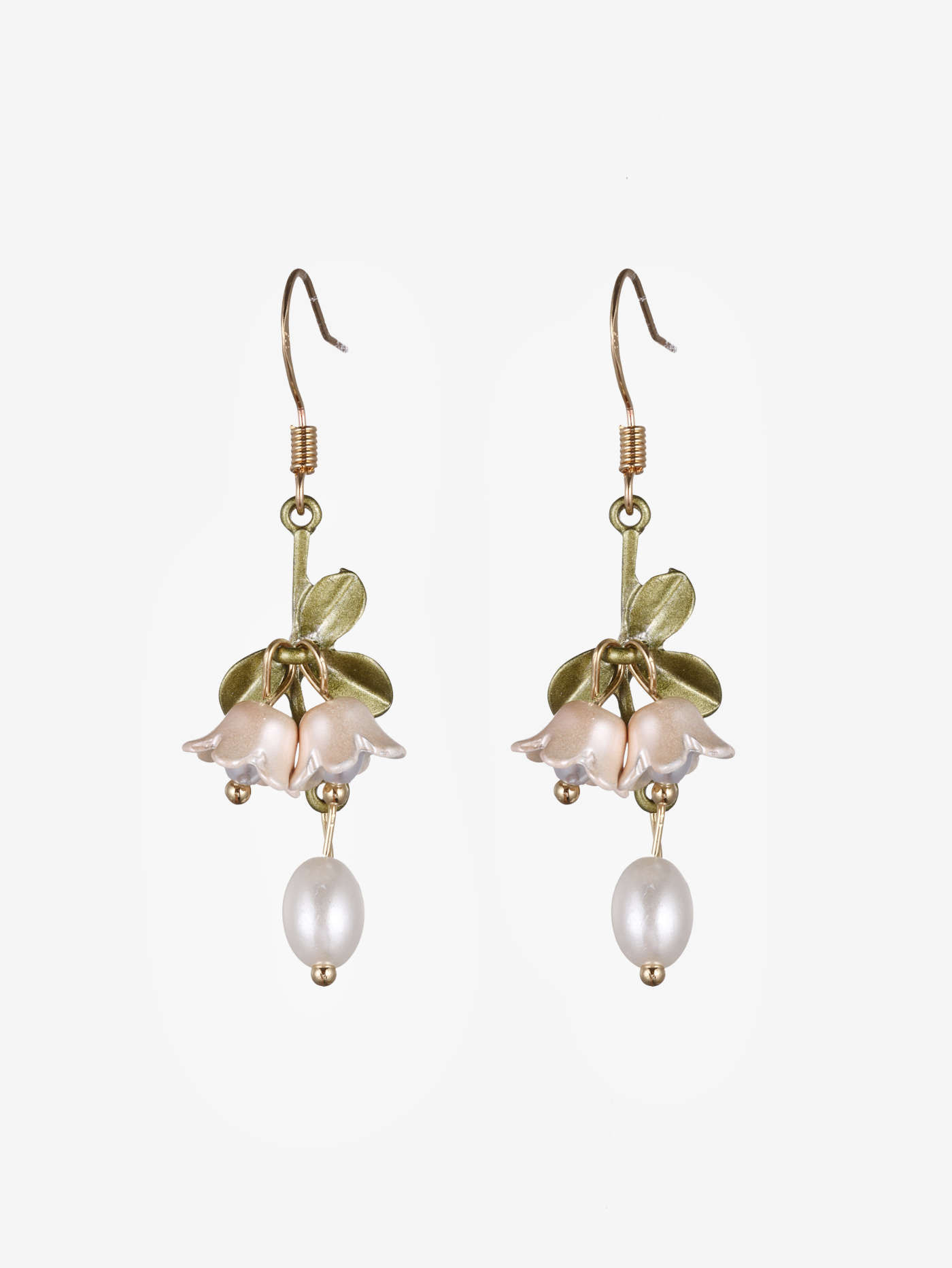 Flower Decor Faux Pearl Drop Earrings | Cider