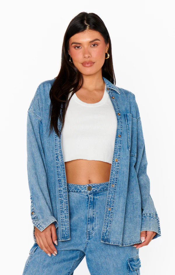 Mountain Button Down ~ Mountain Mist | Show Me Your Mumu