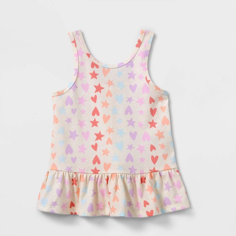 Toddler Girls' Star & Hearts Peplum Tank Top - Cat & Jack™ | Target