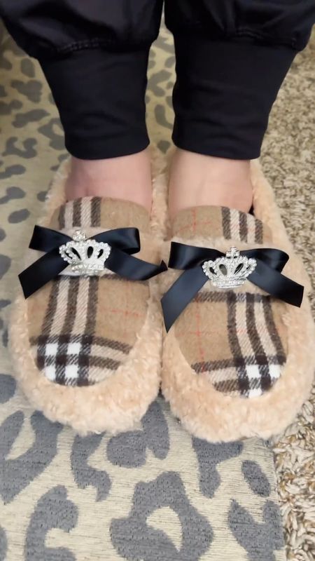 These are still the cutest!!! 🙌 When I got these slippers I knew they could be even cuter with a fun bow and pop of bling 

#slippers #bows 

#LTKStyleTip #LTKFindsUnder50 #LTKShoeCrush