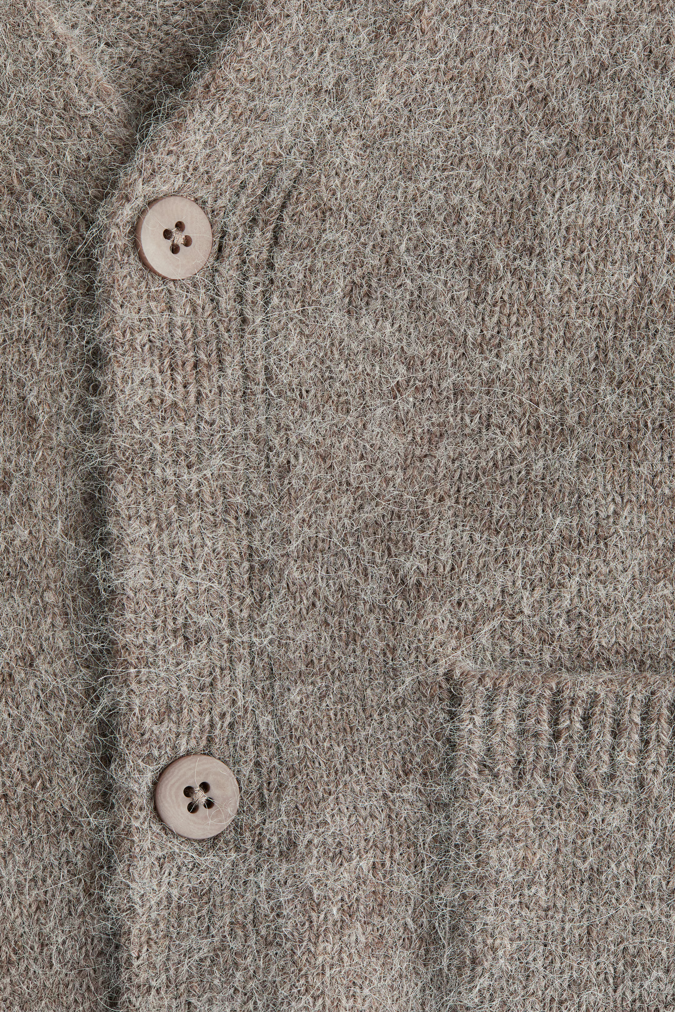 Wool-Blend Cardigan - V-neck - Long sleeve - Taupe - Kids | H&M US | H&M (US + CA)