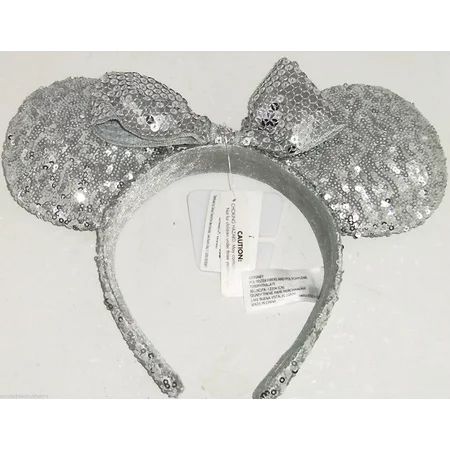 Disney Parks Silver Sequined Minnie Mouse Headband - Disney Parks Exclusive | Walmart (US)