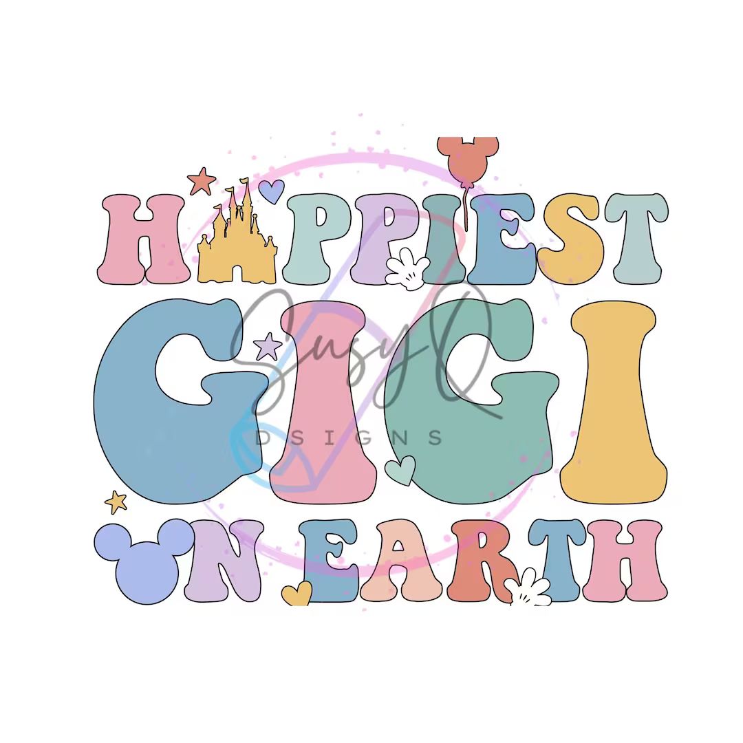 Happiest Gigi on Earth Image Transfers Disney Family Vacation - Etsy | Etsy (US)