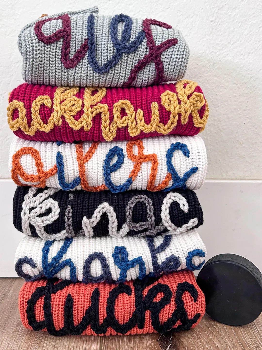 Personalized Hockey Baby Sweater – Hand Embroidered Toddler Pullover – Custom Name Gift | Etsy (US)