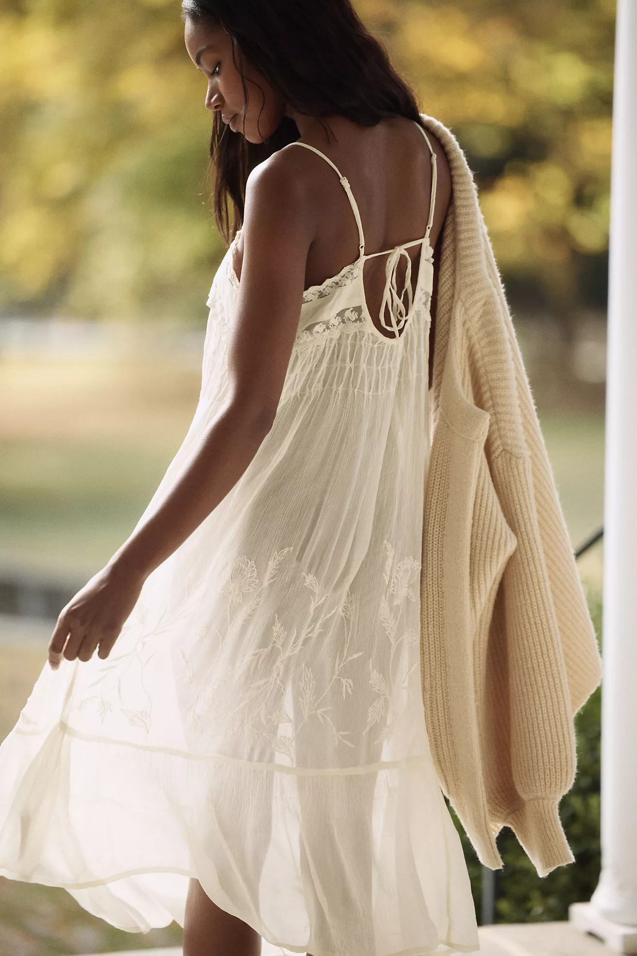 LyreBird Pleated Chiffon Midi Dress | Anthropologie (US)