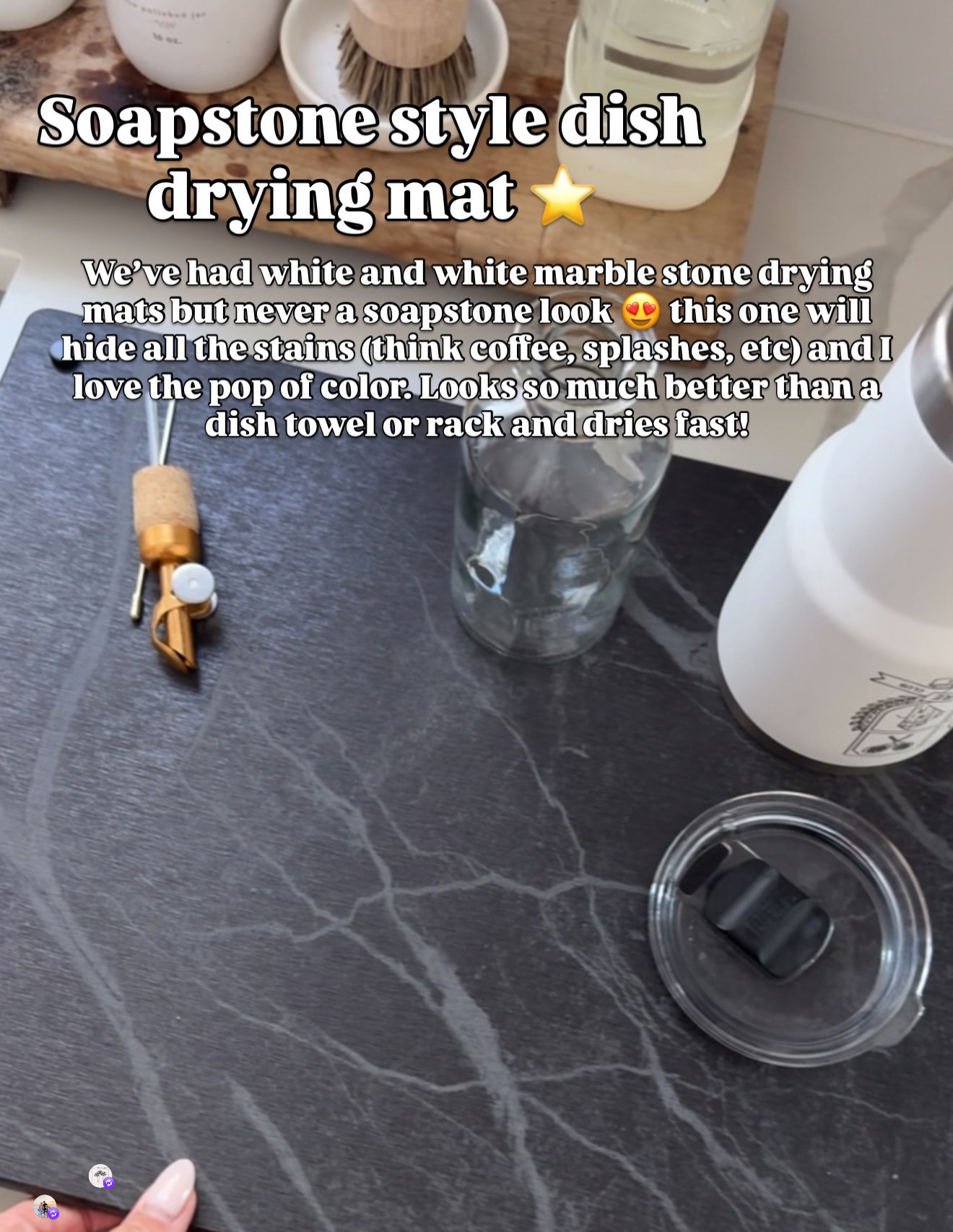 I love the look of the soapstone drying mats! It looks so good on the countertop and it doesn’t stain! It’s also fast drying

#LTKSaleAlert #LTKFindsUnder50 #LTKHome