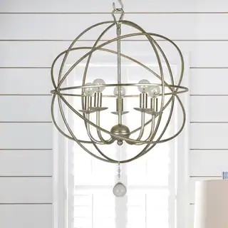 Copper Grove Poltava 5-light Silvertone Mini Globe Chandelier | Bed Bath & Beyond