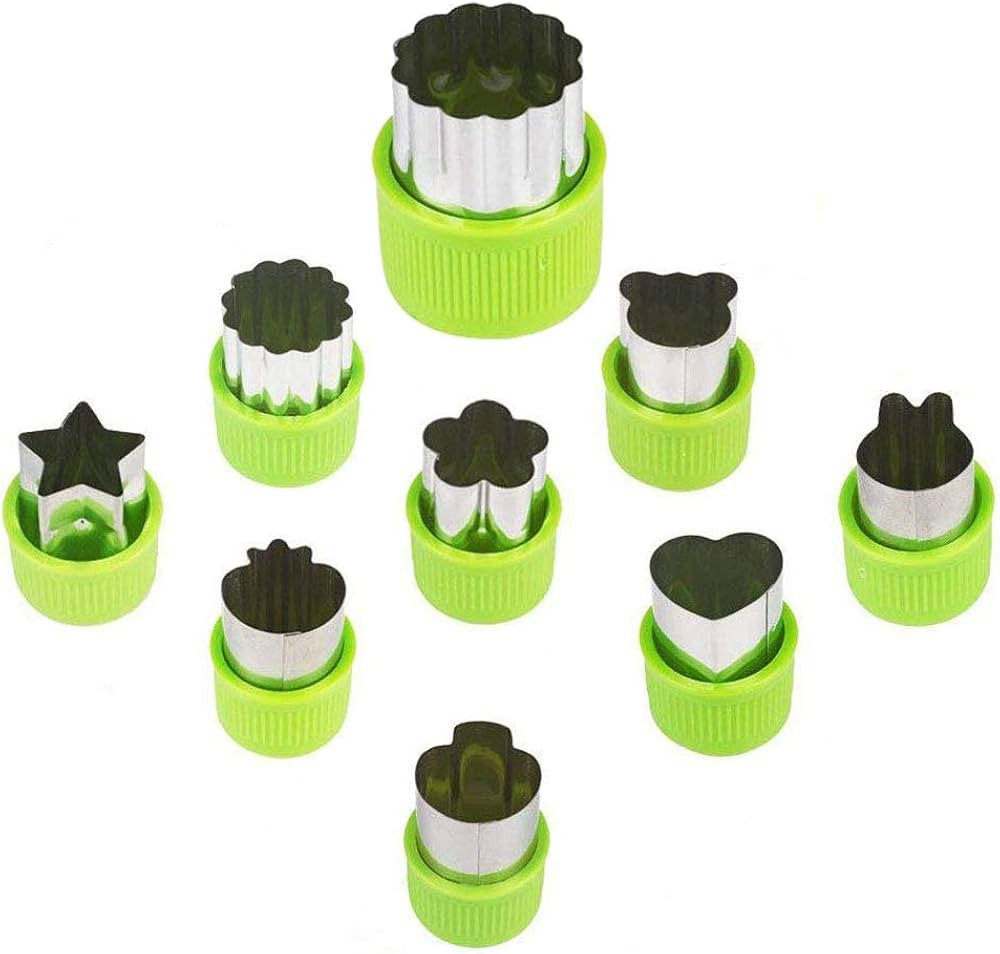 Vegetable Cutters Shapes Set, YOURSEE 9Pcs Mini Cookie Vegetable Cutters Fruit Molds Fruit Mold D... | Amazon (CA)