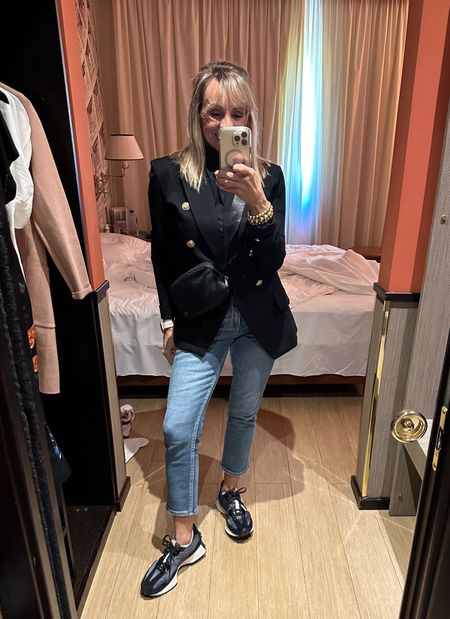 When in Rome…wear the blazer! I never go anywhere without this blazer, the perfect travel piece that doesn’t wrinkle and layers well. Wearing a medium, runs TTS. Wearing a 2 short in the denim.

#LTKstyletip #LTKover40 #LTKtravel