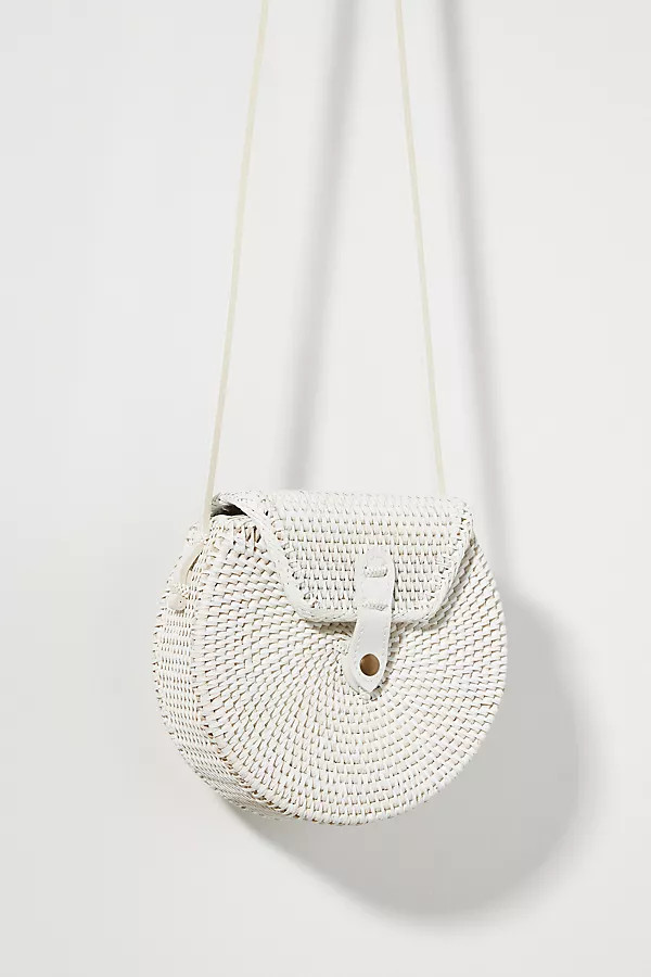 Bali Circle Crossbody Bag By Anthropologie in White | Anthropologie (US)