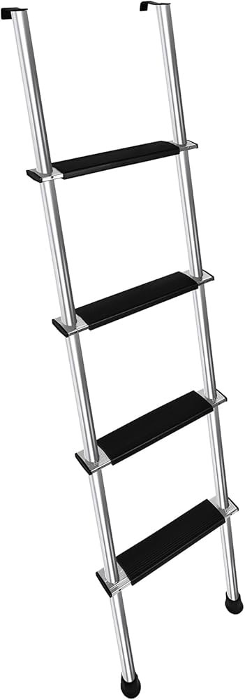 60" RV Bunk Ladder, 4 Step Aluminum Camper Bunk Bed Ladder with Rubber Foot Pads, Sliver | Amazon (US)