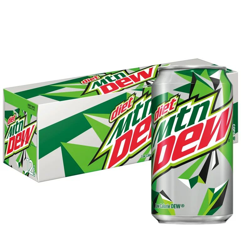 Diet Mountain Dew Citrus Soda Pop, 12 oz, 12 Pack Cans | Walmart (US)